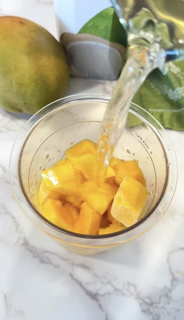 how to make 2 ingredient mango sorbet