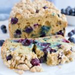 gluten free blueberry streusel bread