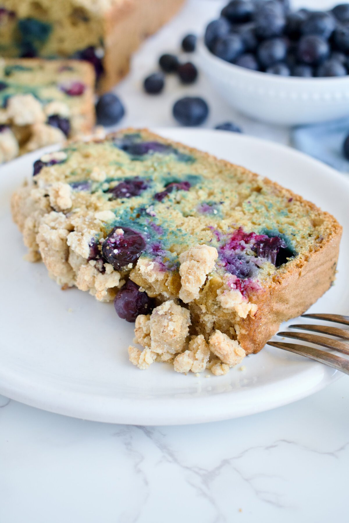 refined sugar free blueberry bread