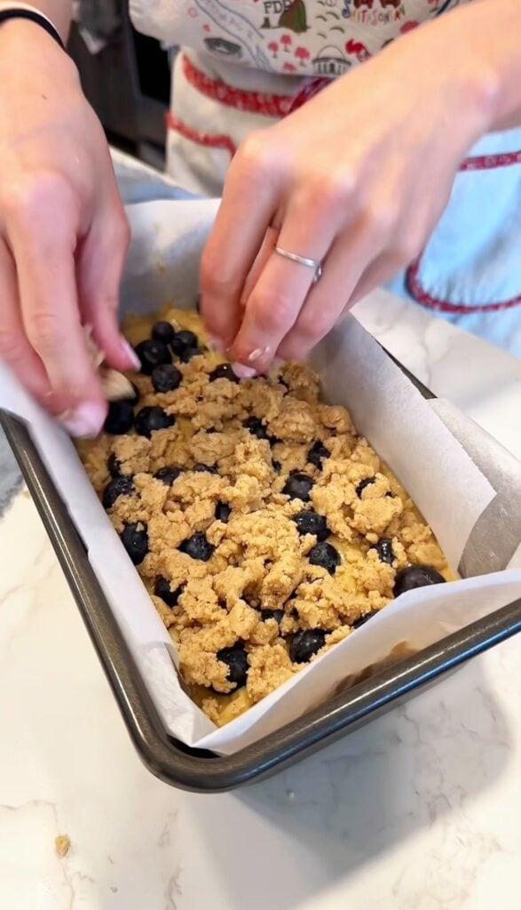 blueberry bread crumb topping