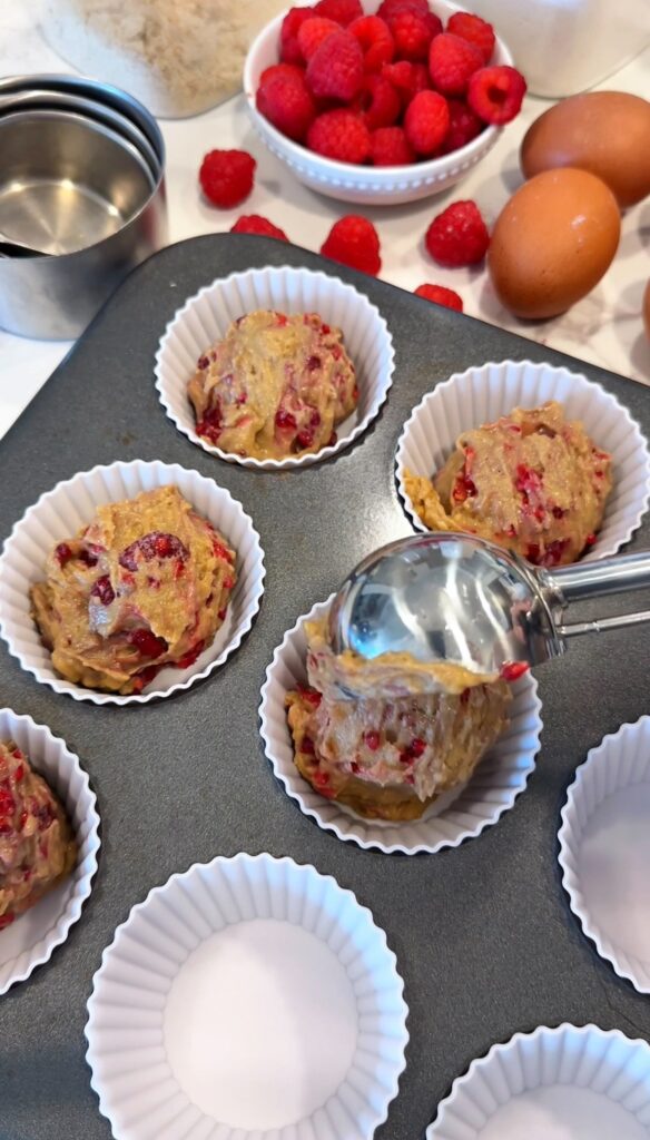 how to make gluten free raspberry muffins