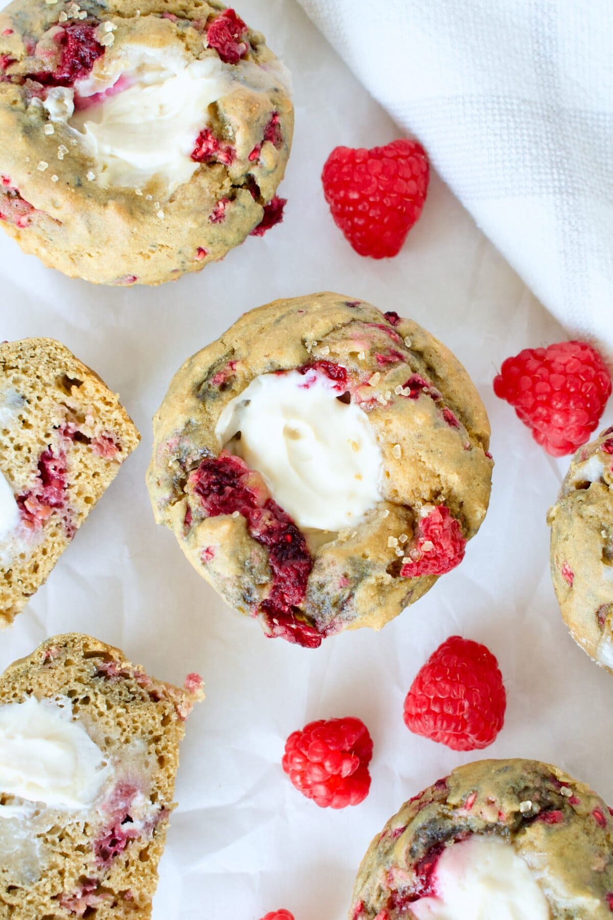 gluten free dairy free raspberry cream cheese muffins