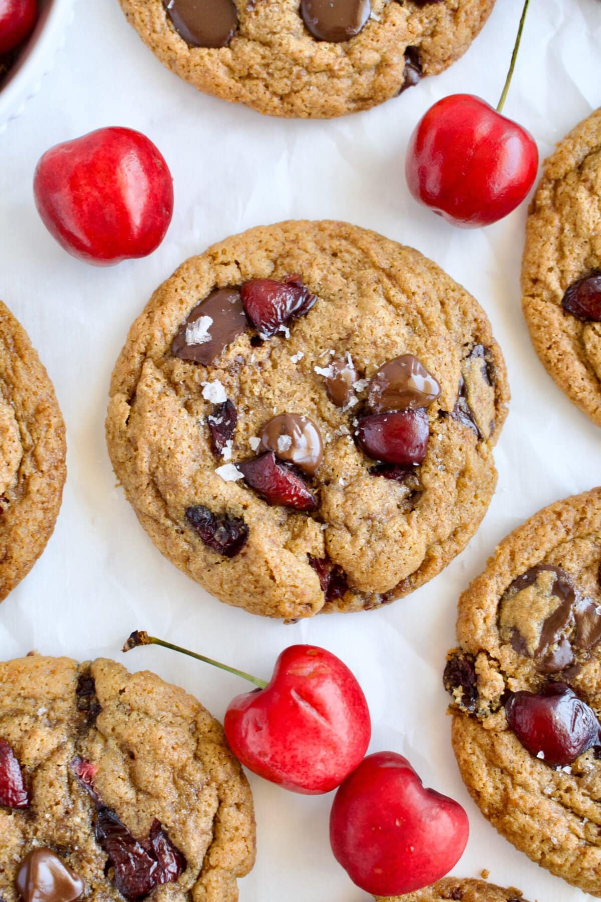 gluten free chocolate chip cookies with cherries