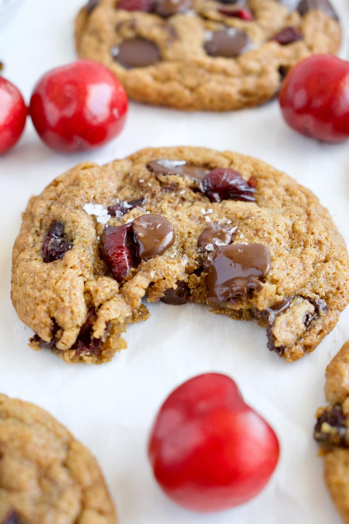 gluten free dairy free cherry chocolate chip cookies