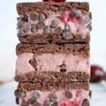 gluten free chocolate cherry ice cream sandwiches