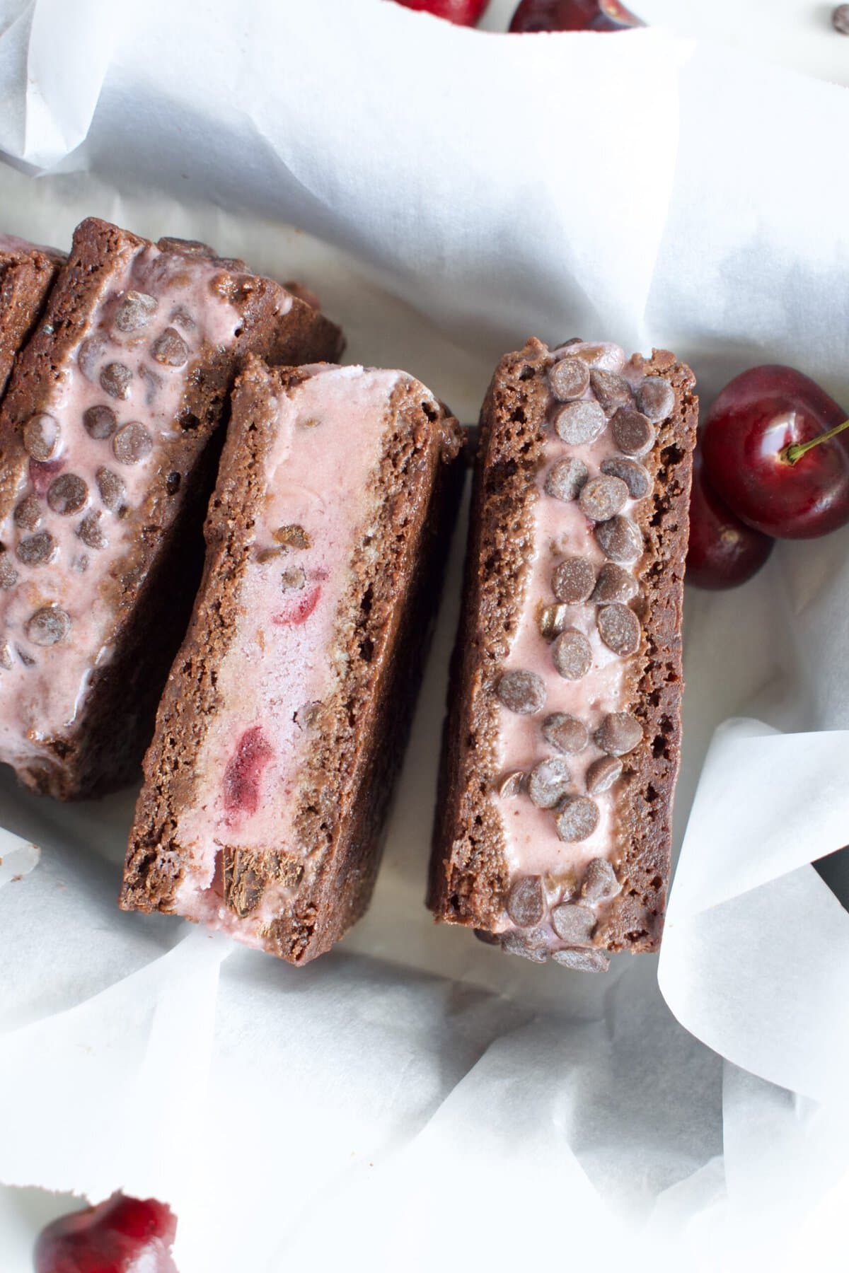 gluten free dairy free cherry ice cream sandwiches