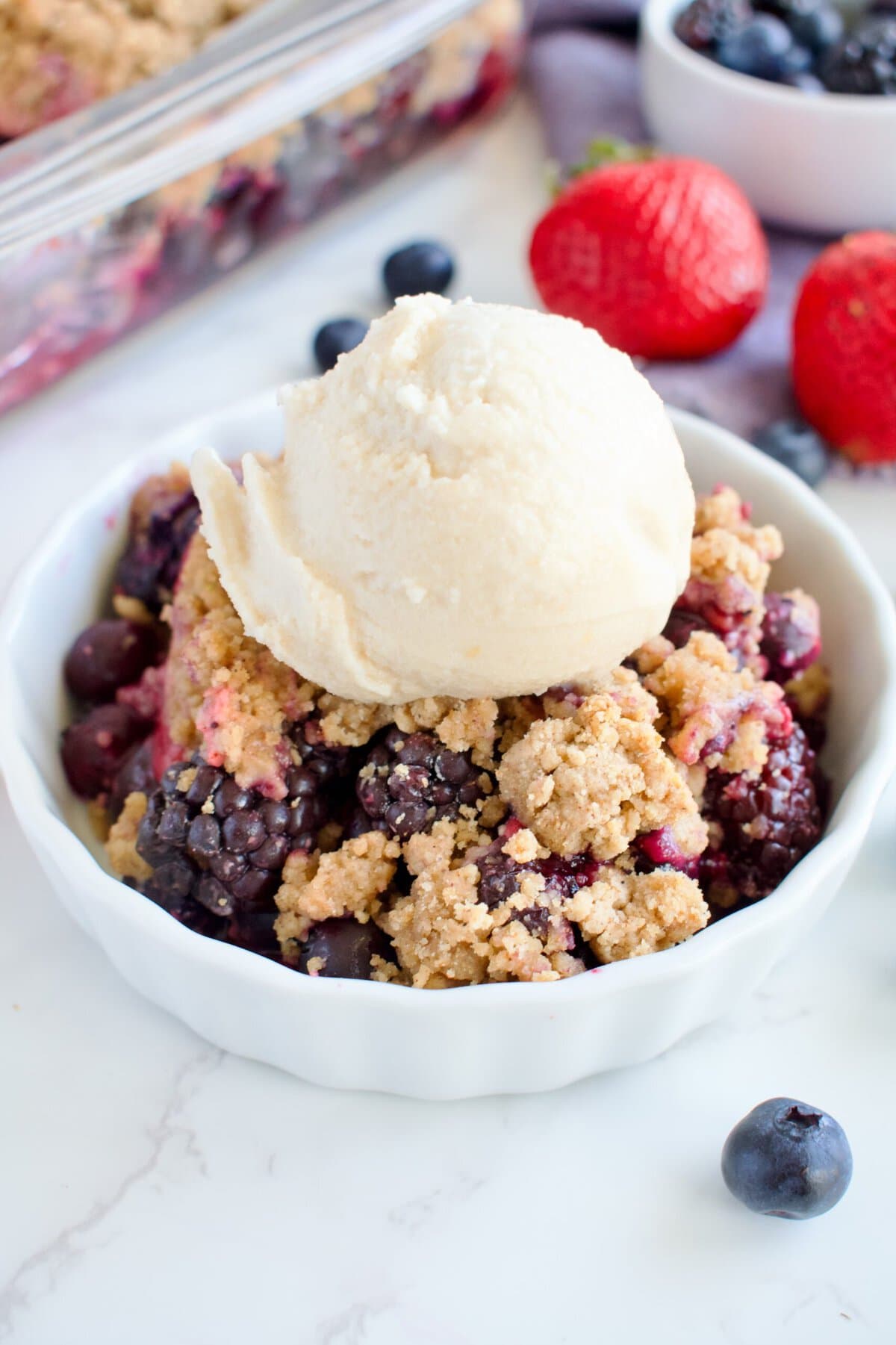 gluten free mixed berry crumble